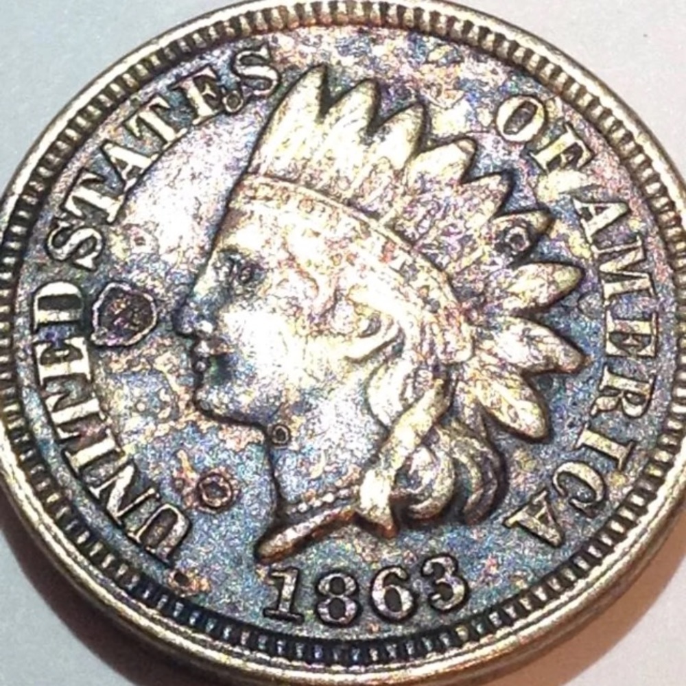RARE About Uncirculated 1863 Indian 1C!